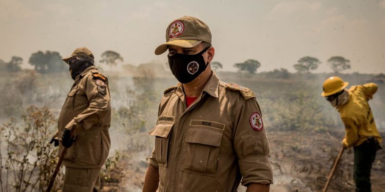 Ministro de Estado do Meio Ambiente, Sr. Ricardo de Aquino Salles faz verificação das atividades de combate ao incêndio no Pantanal
foto: Christiano Antonucci