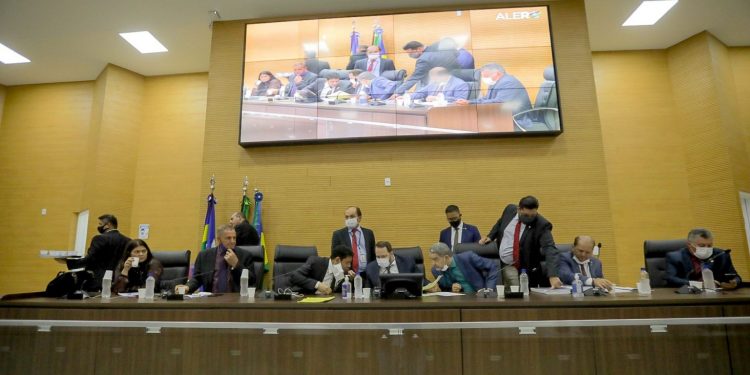 Assembleia Legislativa de Rondônia durante sessão que votou o PLC nº 080/2020. Foto: Diego Queiroz/ALE-RO