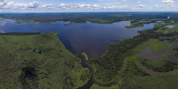 Terceira maior baía do Pantanal, Chacororé sofre com a seca. Foto: Gabriel Schlickmann