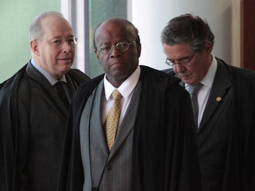 Celso de Mello Joaquim Barbosa e Marco Aurélio