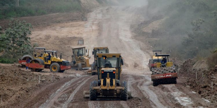 Novas estradas na fronteira Brasil com o Peru, no Acre. Foto: SECOM/AC.