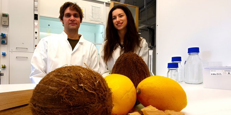 Peter Olsén e Céline Montanari, pesquisadores do Departamento de Biocompósitos do KTH Royal Institute of Technology em Estocolmo. | Foto: David Callahan