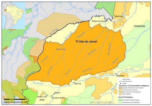 Área TI - Vale do Javari - Fonte: Instituto Socioambiental - ISA