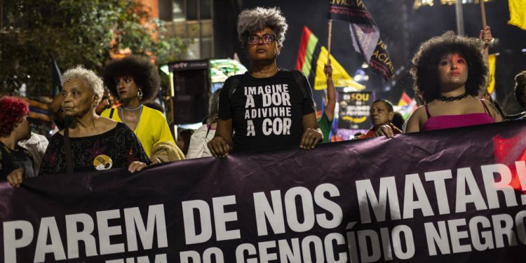 Jornada dos movimentos negros em protesto pelo fim da violência policial no país, com concentração no Masp, em São Paulo - Bruno Santos - 24.ago.2023/Folhapress