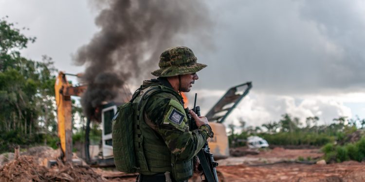 Operação do Ibama contra o garimpo ilegal na TI de Tenharim, no Amazonas