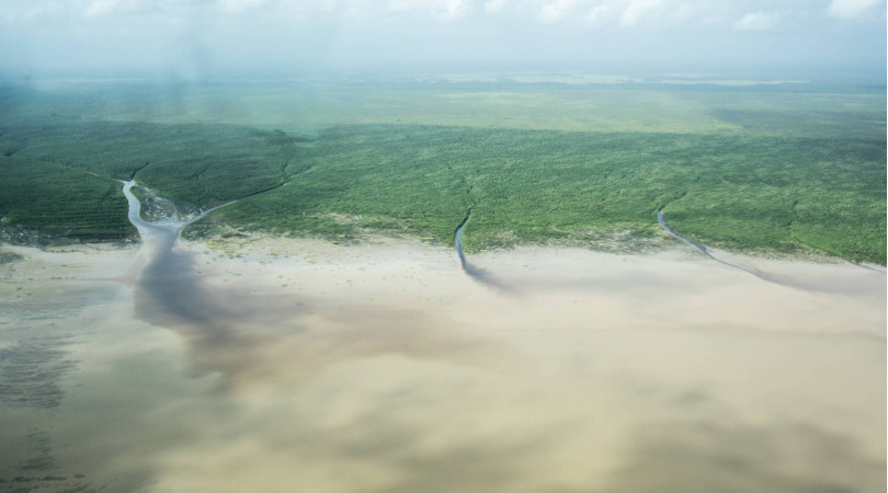 A foz do Rio Amazonas, que estaria ameaçada pela perfuração na Margem Equatorial