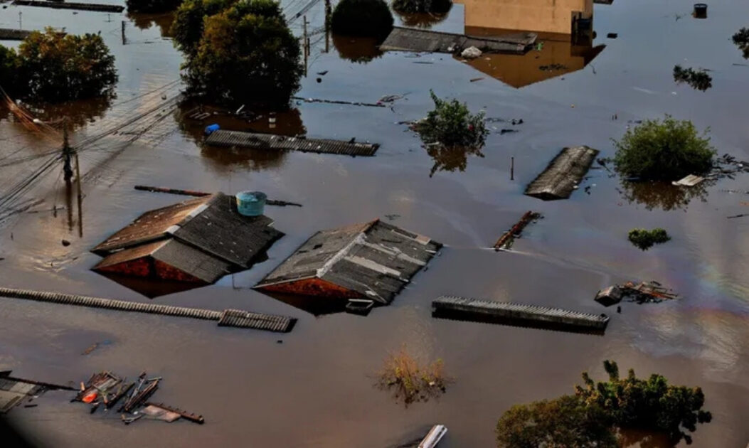 Imagem aérea de enchente em Porto Alegre. Foto: Lauro Alves/SECOM
