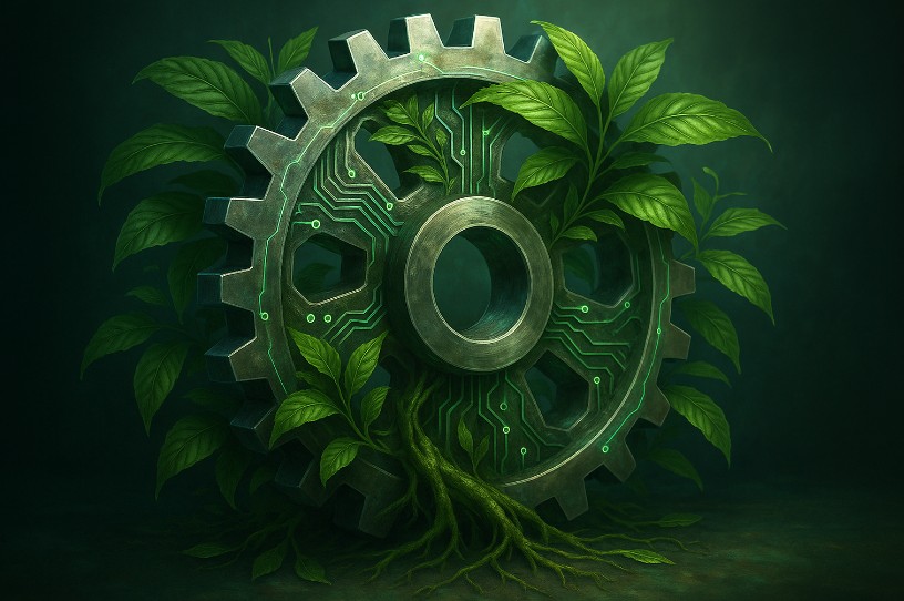 industria engrenagem floresta imagem ia