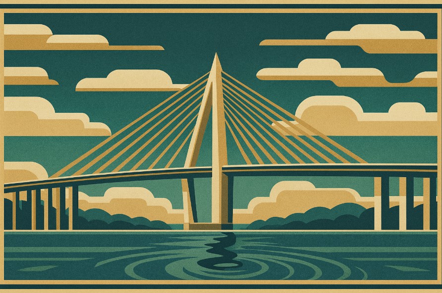 ponte de manaus releitura imagem IA