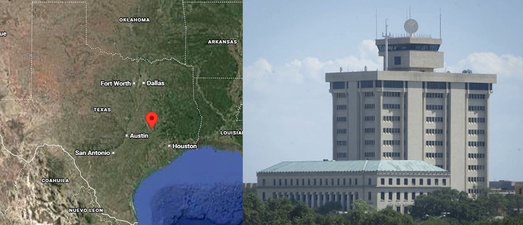 Sensor atmosférico instalado na torre da Texas A&M durante ondas de calor.