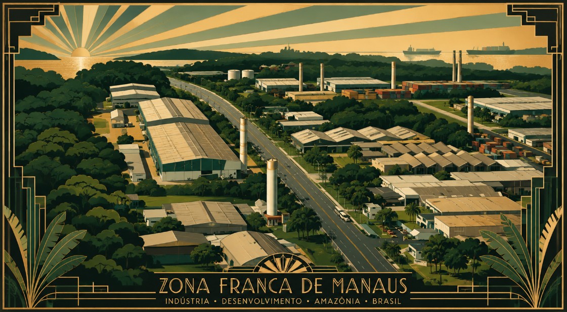 zona franca de manaus zfm art deco arte IA